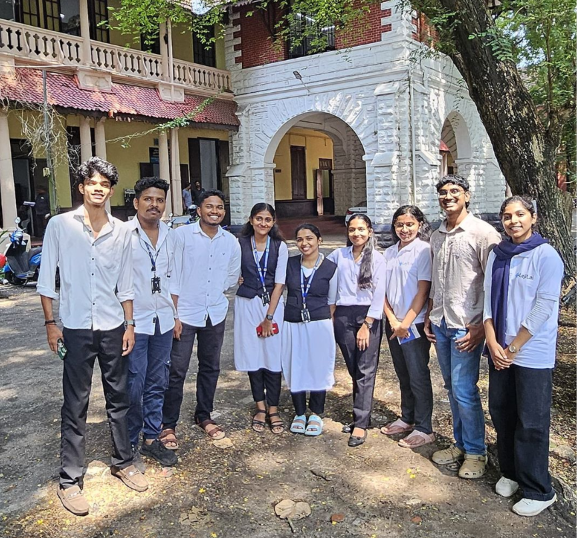 With law students at Vanchiyoor Court
